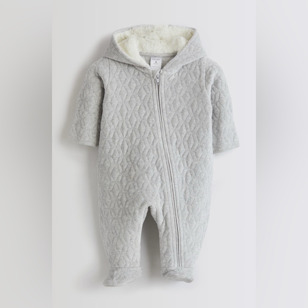 Nordstrom Light Gray Quilted Bunting